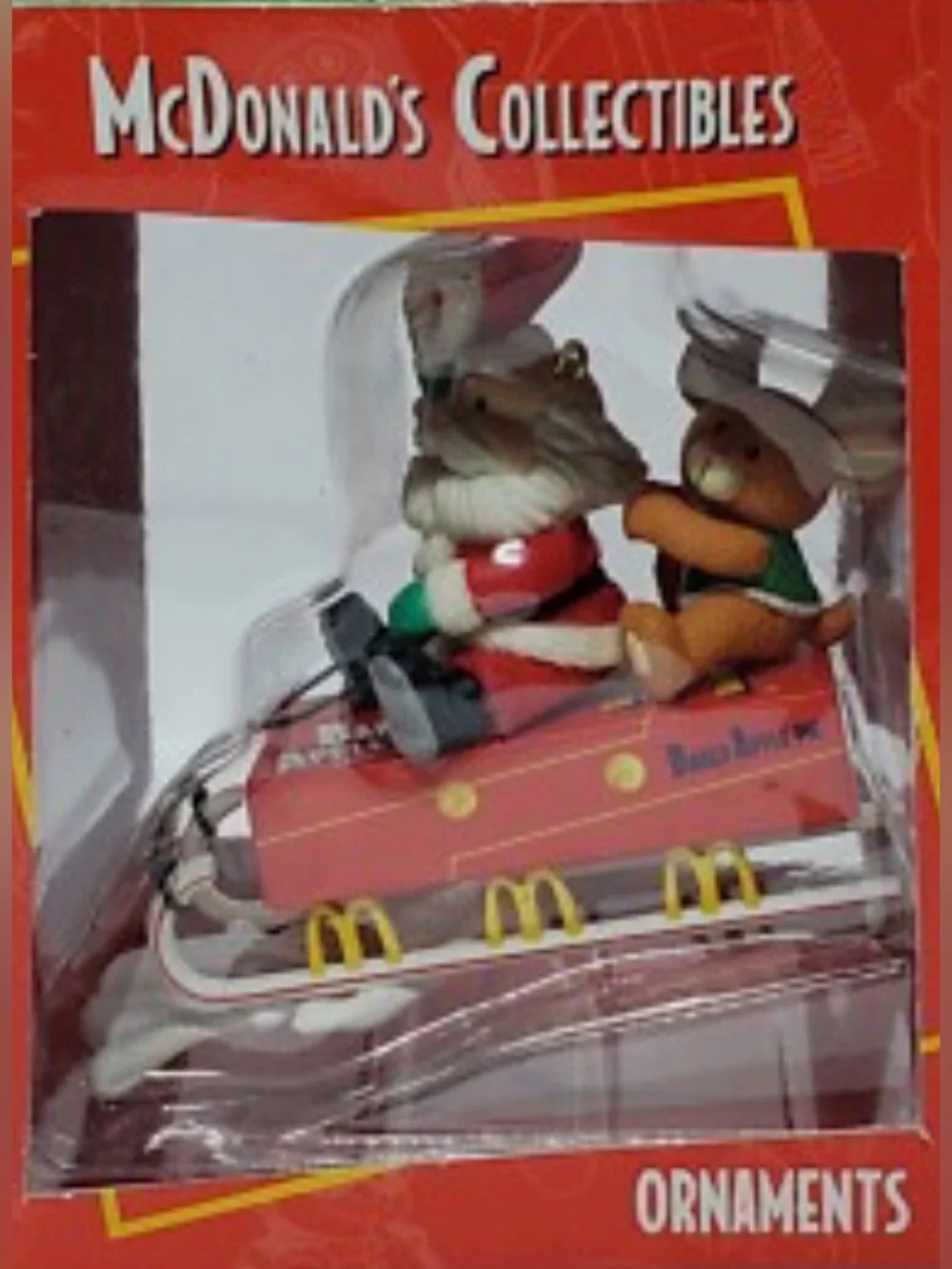 MCDONALDS MATRIX KMART COLLECTIBLES CHRISTMAS ORNAMENT Santa Sleigh apple 96